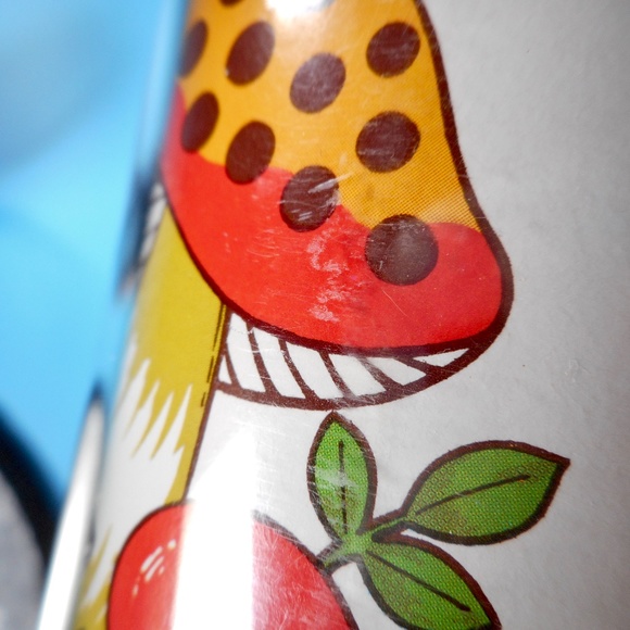 4 VTG 70s Thermo Serv Merry Mushroom Cups Mugs Set Sears w box & pamphlet - Picture 14 of 16